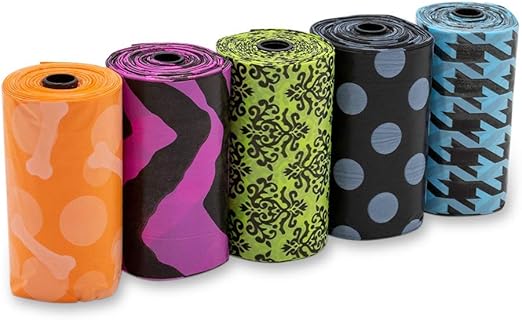 Bags on Board Refill Patterned Roll, Multi-Colour (10x15)