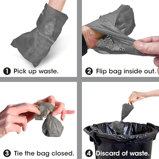 BOB - Bags on Board Waste Pick-Up Refill Bags Neutral Roll Black 140bags 10x14