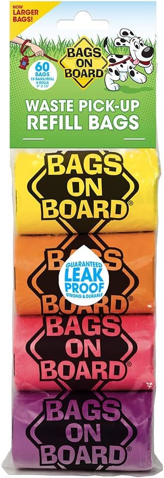 Bags on Board BOB - Bags on Board Waste Pick-up Refill Bags 60bags 4x15