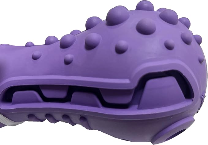 Gigwi Dog Toy Dumbell Heads Hippo Squeaker Toy, Violet