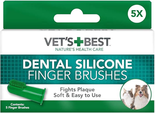 Vet's Best Silicone Finger Brushes for Dogs & Puppies