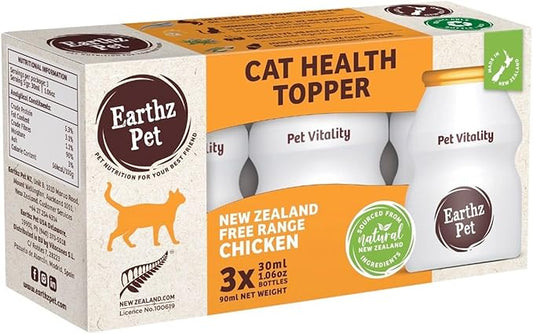 Earthz Pet New Zealand Free Range Chicken, Health Topper for Cats (3x35ml)