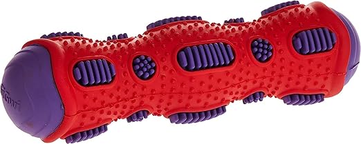 GiGwi Toothbrush Stick Rubber Dental Chew with Crackle Sound Dog Toy,