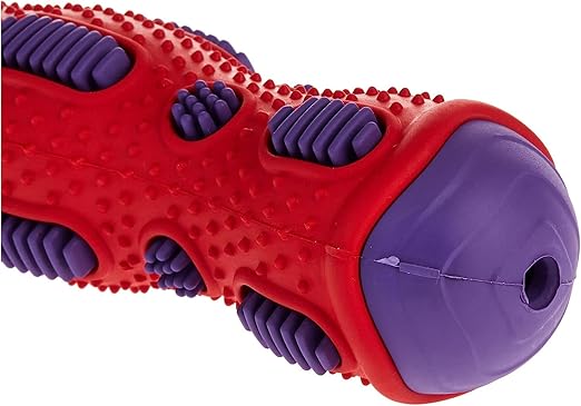 GiGwi Toothbrush Stick Rubber Dental Chew with Crackle Sound Dog Toy,