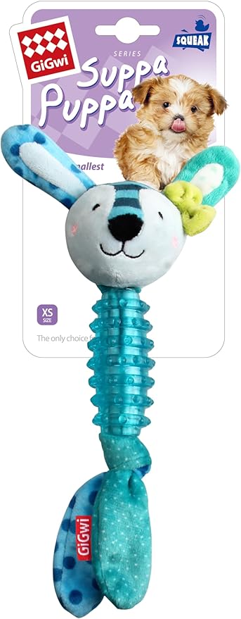 GiGwi Suppa Puppa Rabbit with Squeaker inside – Plush/TPR XS