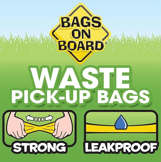 BOB - Bags on Board Waste Pick-Up Refill Bags Neutral Roll Black 140bags 10x14