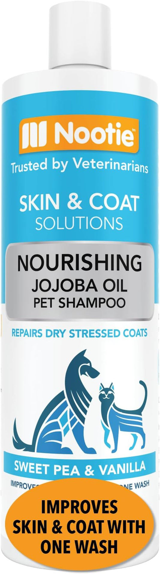 Nootie-Jojoba Oil Pet Shampoo 16Oz,Sweet Pea & Vanilla, 16-Ounce Dog Shampoo & Cat Shampoo Pet Grooming