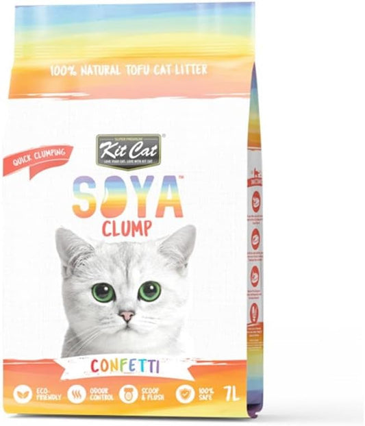 Kit Cat SoyaClump Soybean Cat Litter - CONFETTI/7L