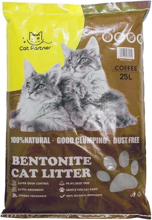 Cat Partner Bentonite Dust Free Clumping Litter 25 L – Coffee