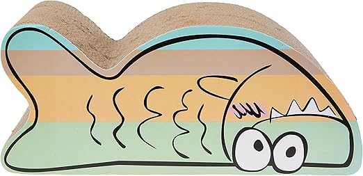 ALL FOR PAWS afp- Catoon Belly Rubbing Fish Scratcher