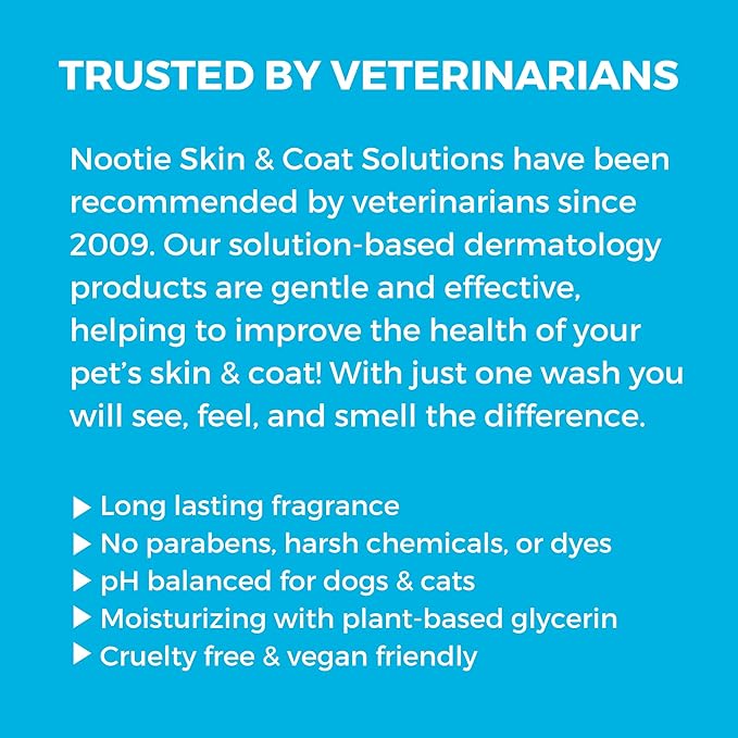 Nootie-Jojoba Oil Pet Shampoo 16Oz,Sweet Pea & Vanilla, 16-Ounce Dog Shampoo & Cat Shampoo Pet Grooming