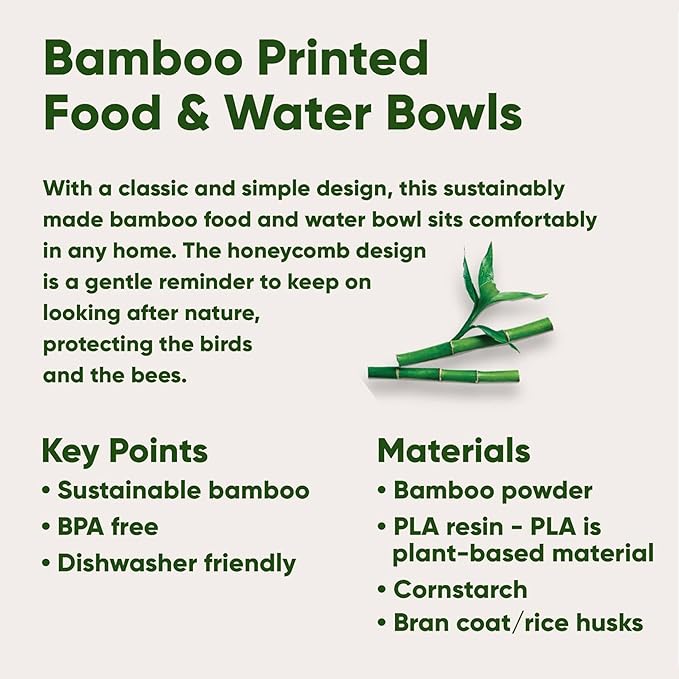 Beco Bamboo Printed Bowl Save the Bees for Dogs Small