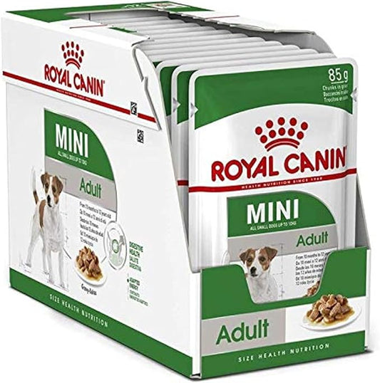 Royal Canin SHN Mini Adult Wet Food Pouches Box of 12x85g Size Health Nutrition Dog Food