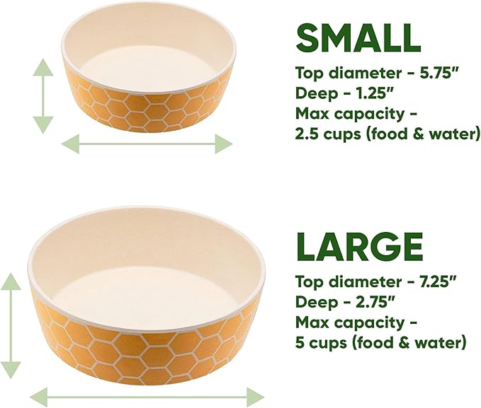 Beco Bamboo Printed Bowl Save the Bees for Dogs Small
