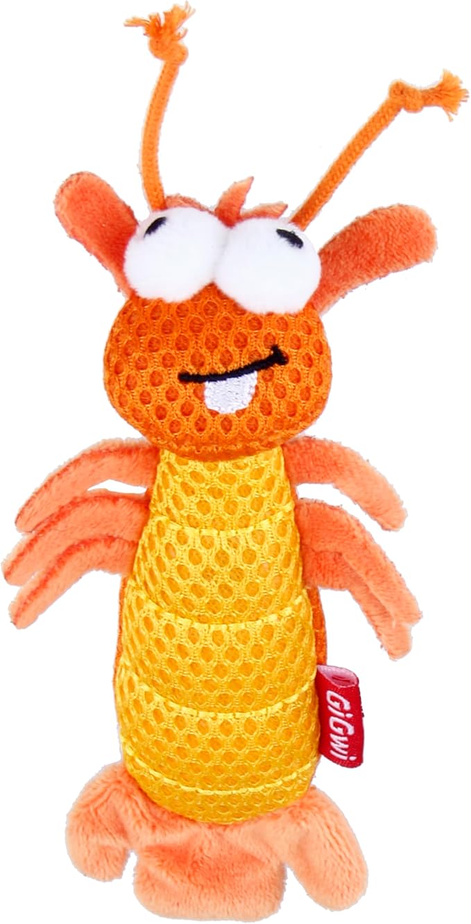 Toy Dental Mesh Shrimp Orange