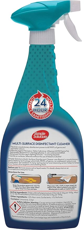 Simple Solution Multi-Surface Disinfectant Cleaner - 750ml