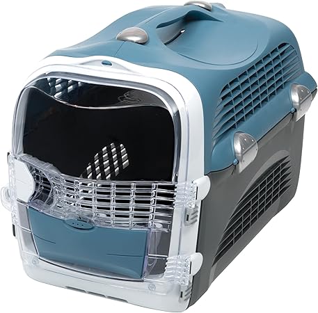 Catit.Cabrio.Cat.Carrier, Blue Gray, 41372, Blue-Grey, 51 L X 33 W 35 H Cm (20 13 13.75 In)
