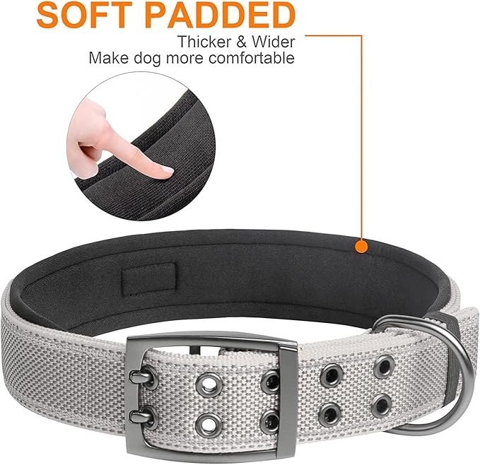 FIDA Heavy Duty Reflective Dog Collar, Large