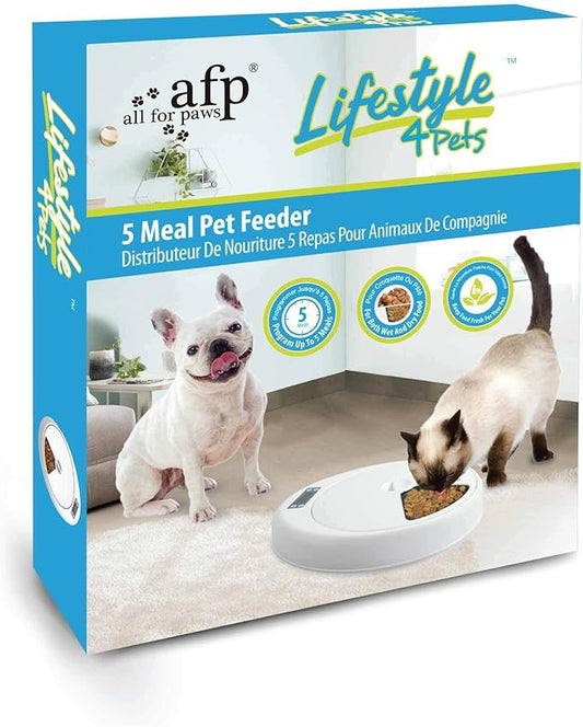 ALL FOR PAWS Lifestyle 5-Meal Automatic Pet Feeders