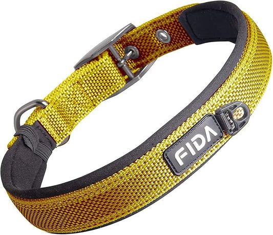 FIDA Heavy Duty Reflective Dog Collar, Large