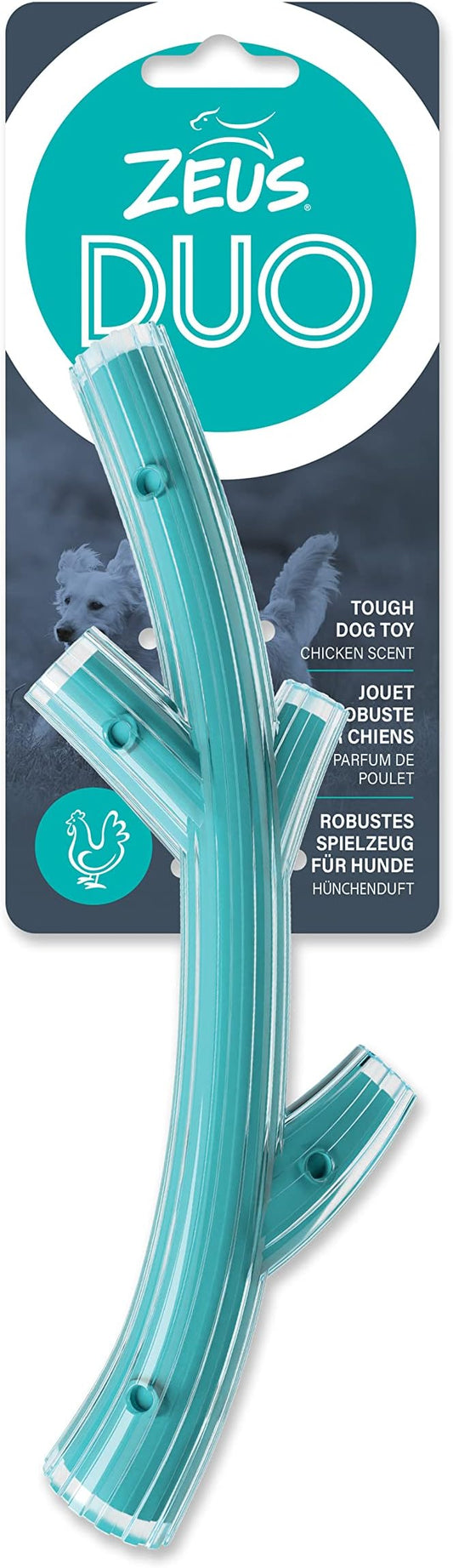 Zeus Duo Stick 23cm Turq. Chicken Scent