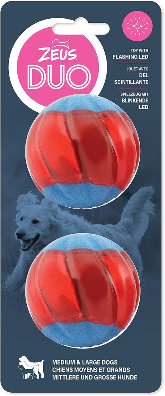 Zeus Duo Ball, 6.3cm with LED, 2pk