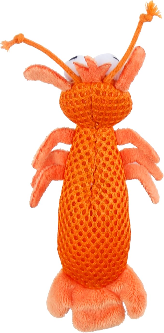 Toy Dental Mesh Shrimp Orange