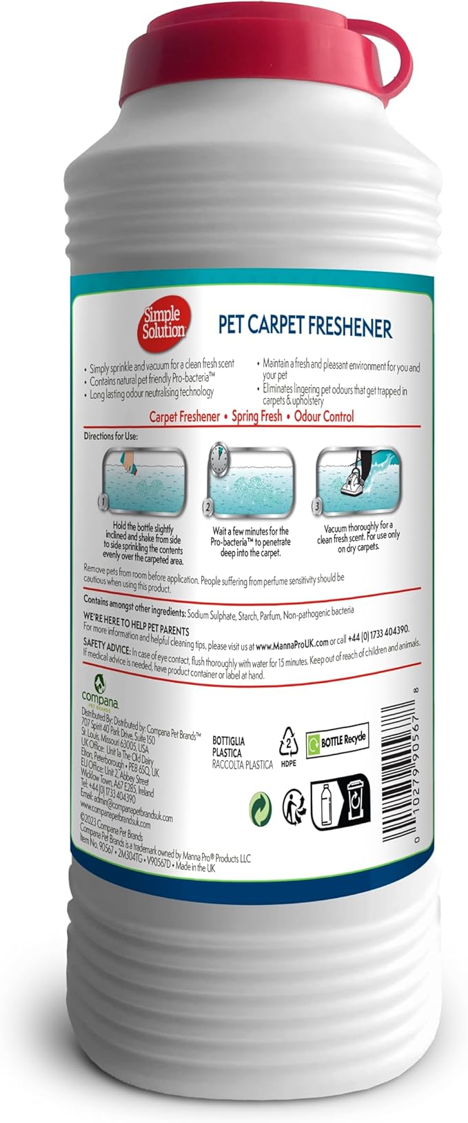Simple Solution Pet Carpet Freshener Spring Breeze 500gm