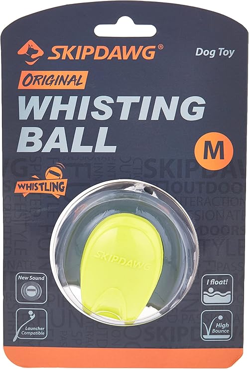 SKIPDAWG Original Whistling Ball Dog Toy Medium