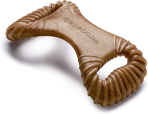 Benebone Dental Durable Dog Chew Toy For Aggressive Chewers, Real Bacon, Made In Usa, Medium
