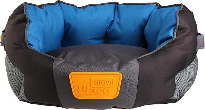 Gigwi Place Soft Bed Canvas, Blue/Black, Large