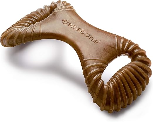Benebone Dental Dog Chew Toy for Aggressive Chewers -Bacon Flavor, Large