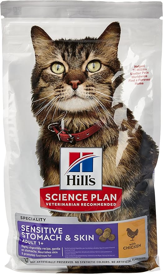 Hill's Science Plan Sensitive Stomach & Skin Adult Cat Food With Chicken 1.5Kg