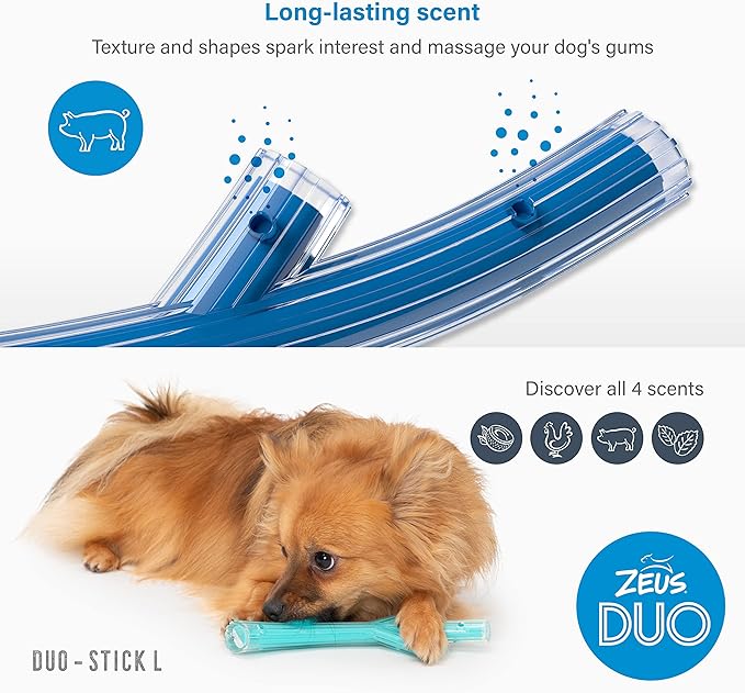 Zeus Duo Stick, 30cm, Blue, Bacon Scent