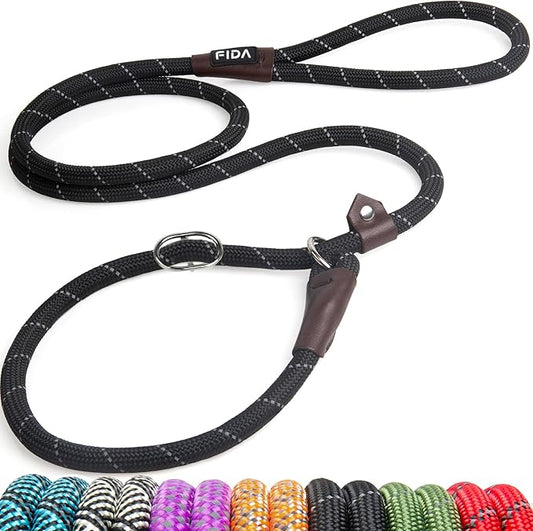 Fida Durable Slip Lead Dog Leash / Training Leash(6ft length, 1/2″ thick Rope)grey (Copy)