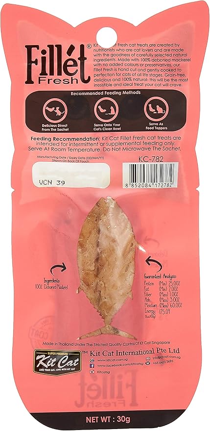 kit cat cat wet food treat for fillet grilled Mackerel flavor