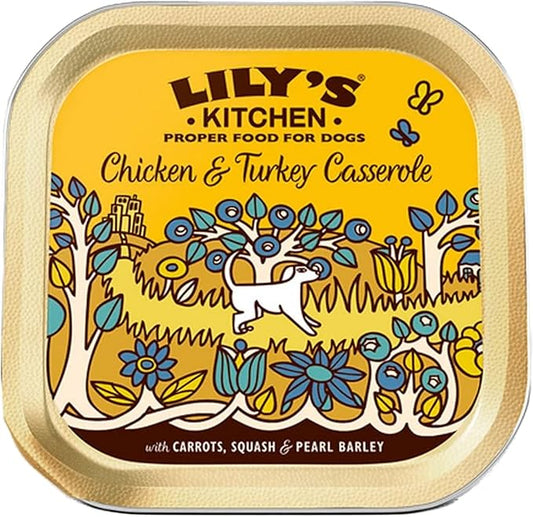 Lily's Kitchen Chicken & Turkey Casserole Wet Dog Food - 150G