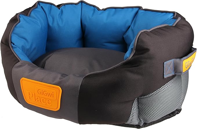 Gigwi Place Soft Bed Canvas, Blue/Black, Large