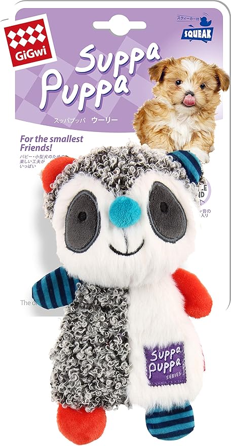 GiGwi Suppa Puppa Racoon Squeaker/Crincle inside XS