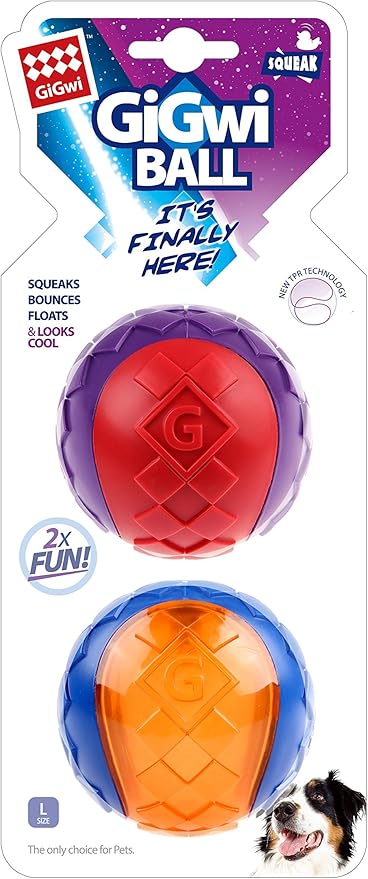 Gigwi Ball Squeaker 2pc Large