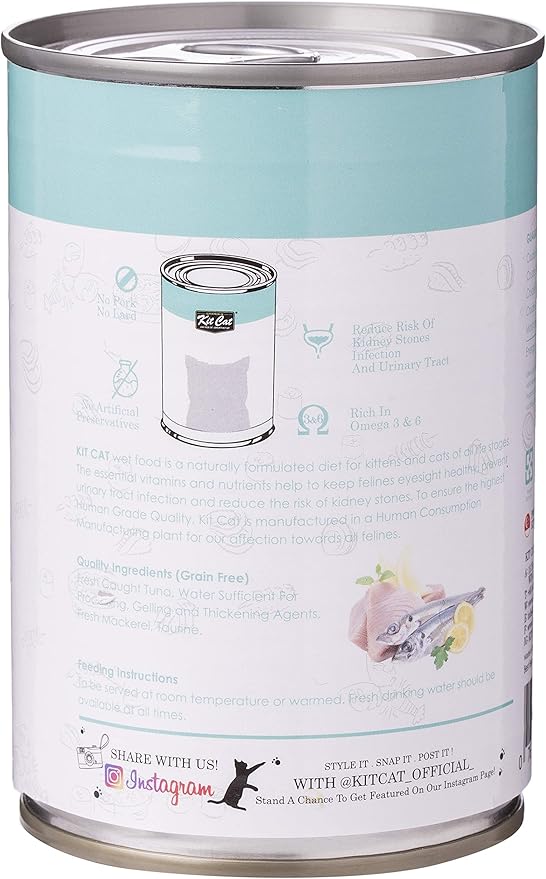 Kit Cat Wild Caught Tuna with Mackerel Wet Cat Food - 400G
