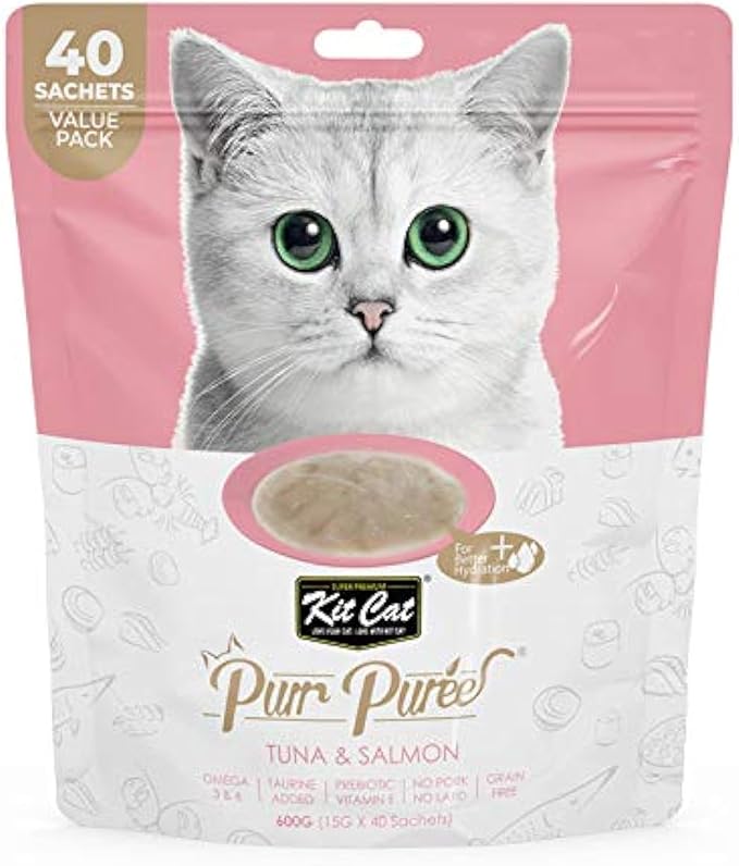 Kit Cat Purr Puree Treats Tuna & Salmon (40 Sachets Value Pack)