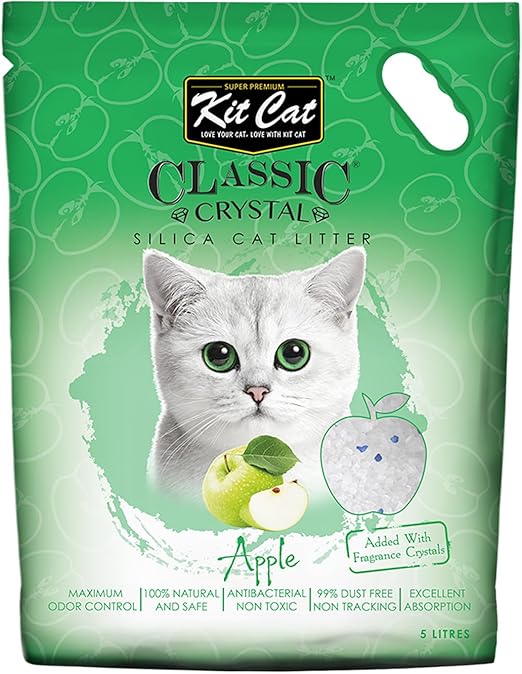 Kit Cat Classic Crystal Cat Litter – Apple (5 Litres)
