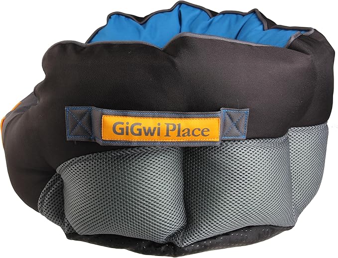 Gigwi Place Soft Bed Canvas, Blue/Black, Large
