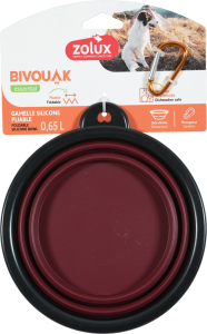 Foldable Soft Pet Bowl – Red (650ml)