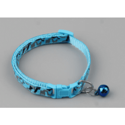 Pets Club Adjustable Cat Collar With Bell- Blue