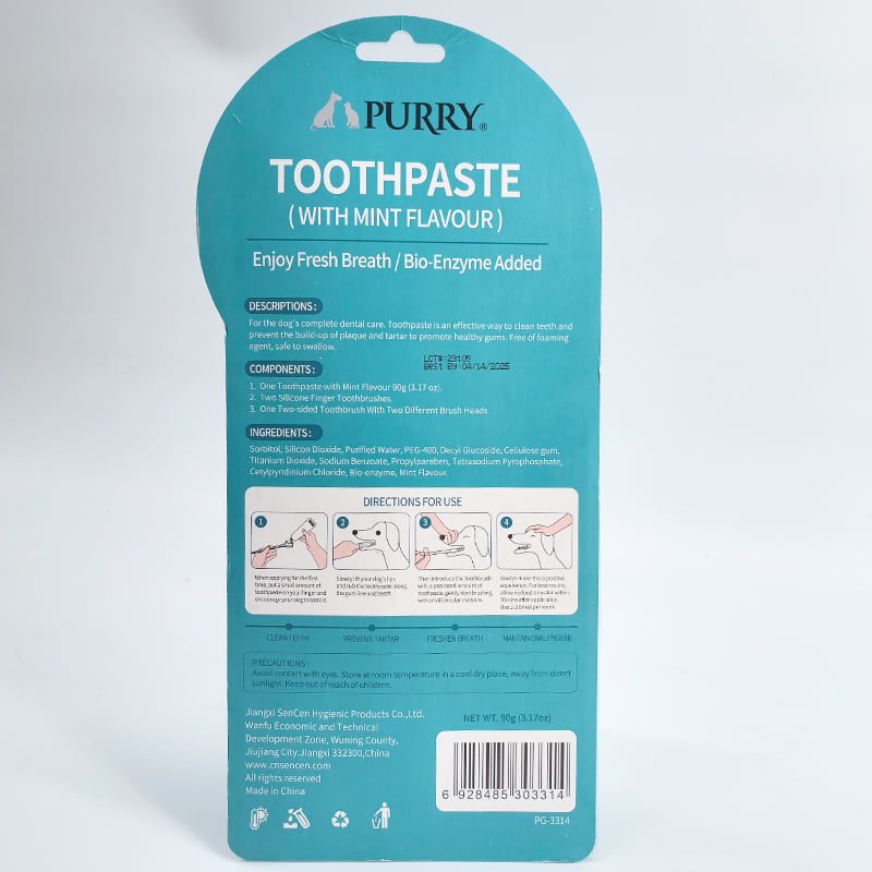 Purry Dental kit for dogs-Mint flavor