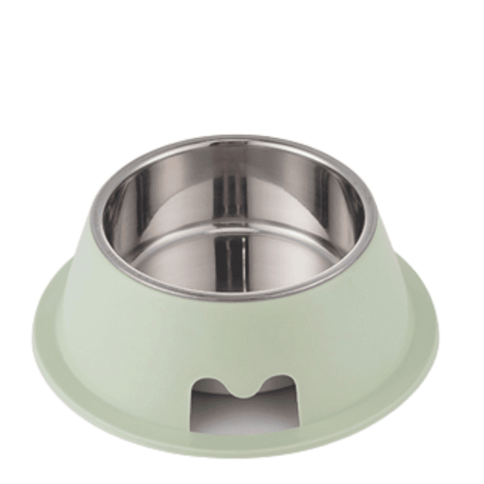 Pet Feedrer With Stainless Steel Bowl & Non Slip Rubber Bottom -13.5*6.6Cm